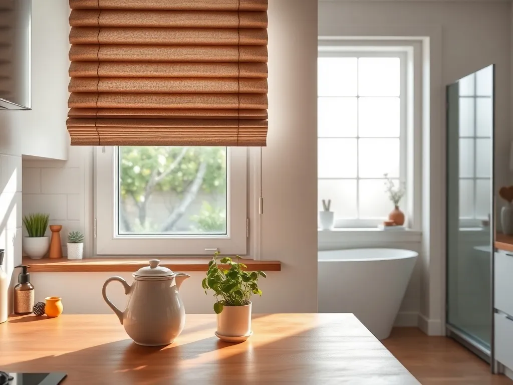 Zastosowanie plis okiennych w kuchni i łazience