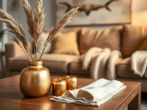 Złote ozdoby do salonu – jak wprowadzić elegancję i ciepło?