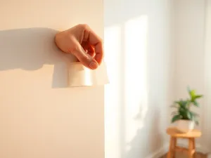 Mężczyzna odmierza niebieski roztwór miedzianu nad wiadrem z wodą, ilustrując prawidłowe dawkowanie na 10 litrów.